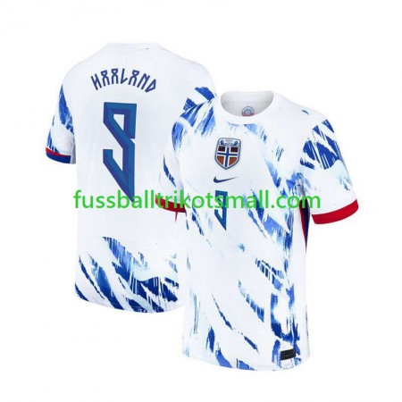 Fußballtrikots Norwegen Erling Haaland 9 2024 Kurzarm Auswärts-trikot kaufen